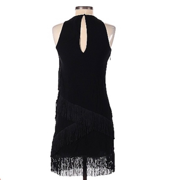 Joie Black Fringe Dress | SIZE 0 - Picture 3 of 9